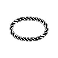 Minimalist Rope Knot, Circular Emblem vector