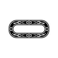 Nautical Oval Frame, Intricate Rope Border, Vintage vector