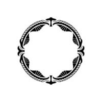 Art Nouveau Circle Frame, Intricate Ornamentation vector