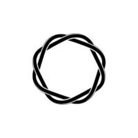 Intertwined Circle, Minimalist Emblem, Circular Motif, Knot vector