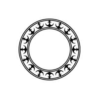 Nautical Circle Frame, Vintage Maritime Motif - Anchor vector