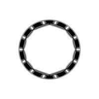 Geometric Ring, Textured Outline, Minimalist vector