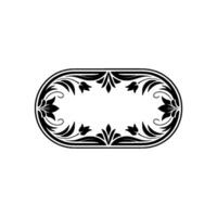 Elegant Oval Ornament, Vintage Botanical - Frame vector