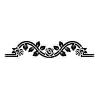 Elegant Floral Border, Vintage, Decorative Element, - Ornament, Symmetrical vector
