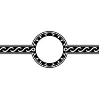 Intricate Celtic Border, Circular Motif, Vintage vector