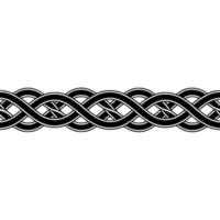 Intricate Celtic Knot Border, Minimalist - Weaving vector