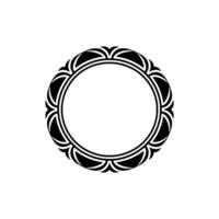 Intricate Tribal Circle Frame, Minimalist, Contrast vector