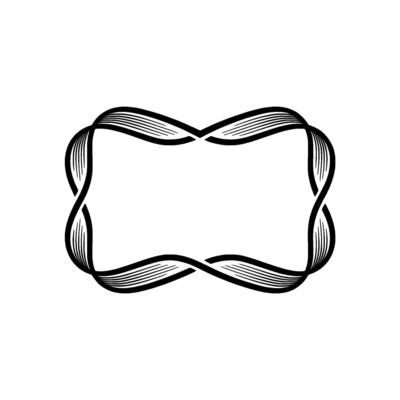Elegant Woven Frame, Minimalist, Modern Element