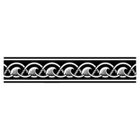 Stylized Wave Border, Black and White Celtic vector