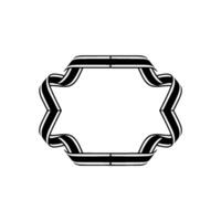 Geometric Ribbon Frame, Modern, Minimalist Aesthetic vector
