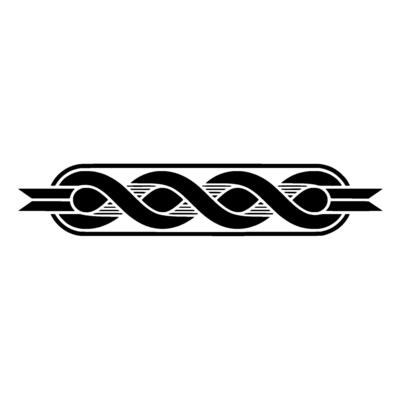 Geometric Celtic Border, Stylized Wave