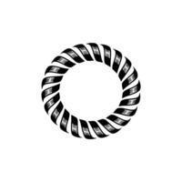 Spiraling Ribbon Emblem, Minimalist Circular vector