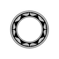 Intricate Nautical Circle Emblem, Vintage Style vector