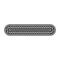 Intricate Rope Knot Illustration, Minimalist, Linear vector