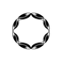 Stylized Ribbon Frame, Minimalist, Circular Motif vector