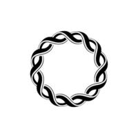Intricate Knot Border, Minimalist, Circular Motif vector