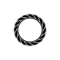 Minimalist Rope Circle, Modern Emblem, Circular Motif, Twine vector