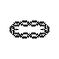 Intricate Knot Border, Minimalist vector
