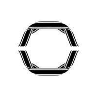 Geometric Frame, Minimalist, Modern Outline, Hexagon vector