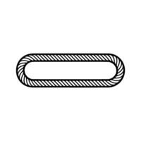 Minimalist Rope Outline, Modern Connection, Loop vector