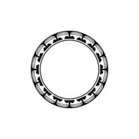 Intricate Tribal Circle Frame, Vintage, Pattern vector