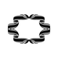 Elegant Ribbon Frame, Minimalist, Vintage Aesthetic, Swirls vector