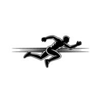 Dynamic Runner Silhouette, Speed Motion Illustration vector