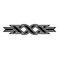 Art Deco Intertwined Ribbon, Geometric Ornamentation vector