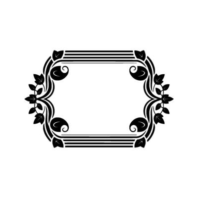 Elegant Botanical Frame, Vintage, Decorative Border, Scrollwork