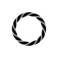 Spiraling Wreath, Minimalist, Circular Emblem vector