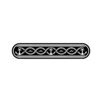 Nautical Anchor Border, Vintage Maritime, Emblem vector
