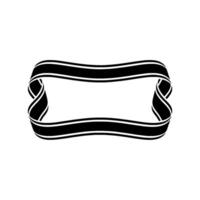 Elegant Ribbon Frame, Minimalist, Modern vector