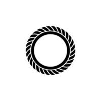 Minimalist Rope Circle Emblem, Modern Branding, Abstract vector