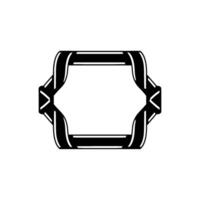 Geometric Ribbon Frame, Vintage Style, Minimalist vector