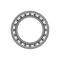 Intricate Circular Emblem, Mystical Border vector