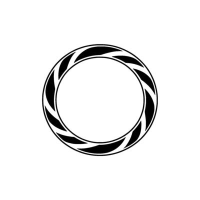 Abstract Spiral Emblem, Minimalist - Circle
