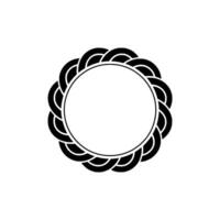 Interwoven Circle, Minimalist Emblem, Circular Frame vector