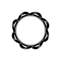 Abstract Spiral Frame, Minimalist, Circular Motif, Monochrome vector