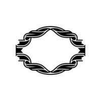 Intricate Ribbon Frame, Minimalist, Elegant Border vector
