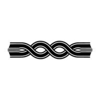 Intertwined Ribbon Border, Geometric, Minimalist Aesthetic vector