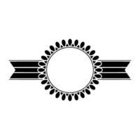 Vintage Circular Emblem, Minimalist, Decorative Border vector