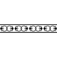 Intricate Celtic Knot Border, Vintage Style, Repeating vector