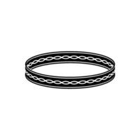 Minimalist Circular Bracelet, Elegant Outline vector