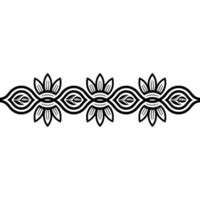 Intricate Floral Border, Geometric, Minimalist Art vector