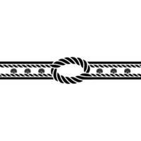 Nautical Knot Border, Seashell Accents Elegant Element vector