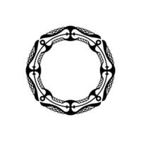 Intricate Art Nouveau Circle Frame, Vintage Elegance vector