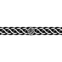 Elegant Rope Border with Rose Motif, Vintage Style vector