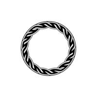 Intricate Woven Circle, Minimalist, Geometric vector