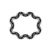 Geometric Woven Frame, Modern Abstract Border vector