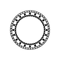 Intertwined Rope Circle, Minimalist Emblem, Nautical vector